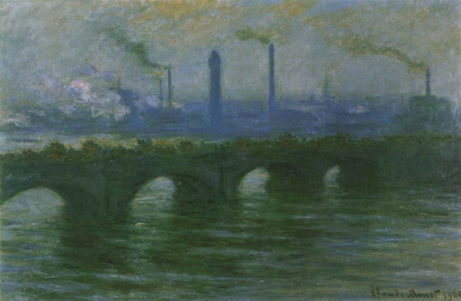 Claude Monet Waterloo Bridge,Overcast Weather